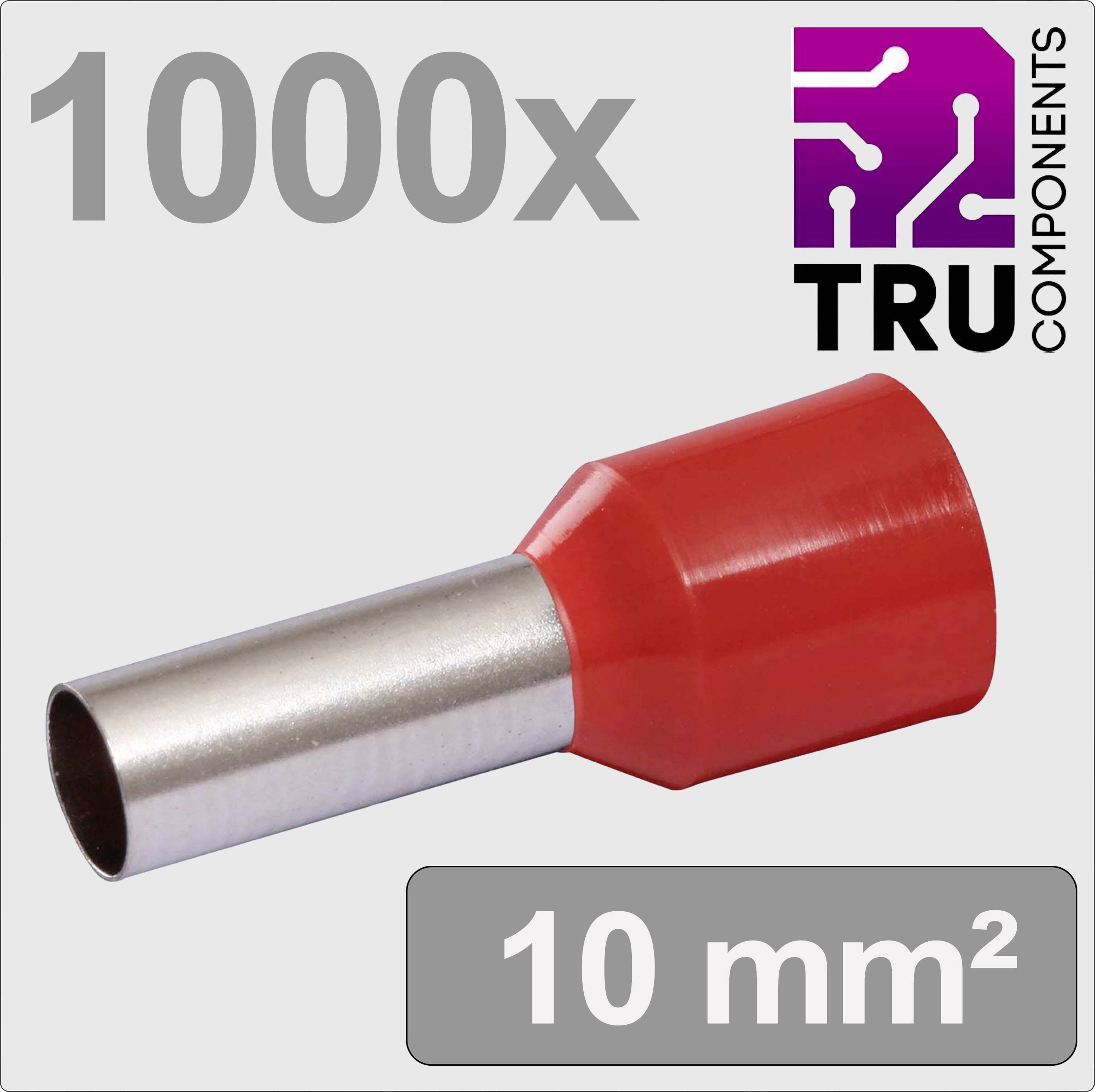 Embout de câble rouge 10 mm², lot de 1000 TRU Components.