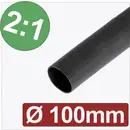 Quadrios 24CA281 Gaine thermorétractable sans colle noir 100 mm 50 mm Taux de retreint:2:1 Marchandise vendue au mètre