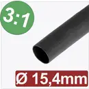 Quadrios 24CA290 Gaine thermorétractable avec colle noir 15.40 mm 5.13 mm Taux de retreint:3:1 Marchandise vendue au mèt