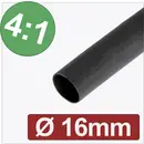Quadrios 24CA300 Gaine thermorétractable avec colle noir 16 mm 4 mm Taux de retreint:4:1 Marchandise vendue au mètre