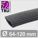 TRU COMPONENTS TC-13377592 T24CA114 Gaine tressée noir polyester 63.5 à 120.7 mm Marchandise vendue au mètre