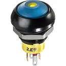 APEM IPR1SAD2L0G IP Series Interrupteur à pression 12 V/DC 4 A 1 x On/Off à accrochage vert (Ø x H) 12 mm x 20 mm IP67 1