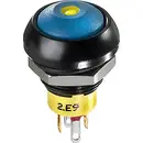 APEM IPR3SAD2L0Y IP Series Bouton-poussoir 28 V/DC 5 A 1 x On/(Off) à rappel jaune (Ø x H) 12 mm x 20 mm IP69K 1 pc(s)