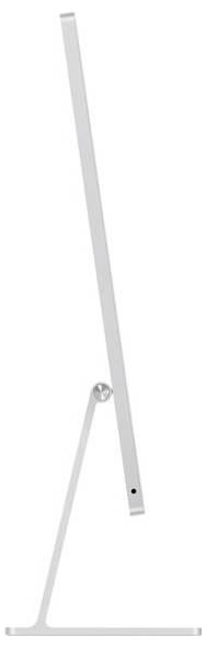 Vue latérale d'un moniteur élégant et moderne au design minimaliste avec un socle fin.