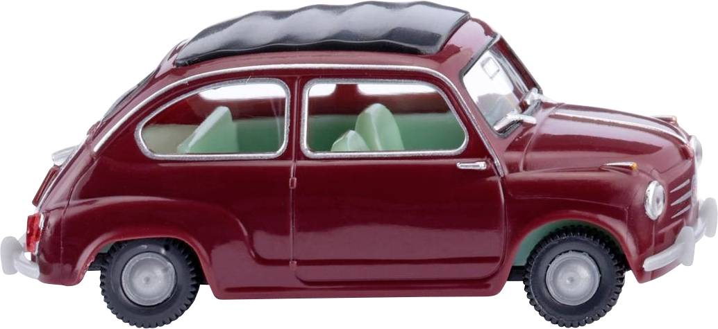 Wiking 009908 H0 Modèle réduit de voiture particulière Fiat 600, rouge vin