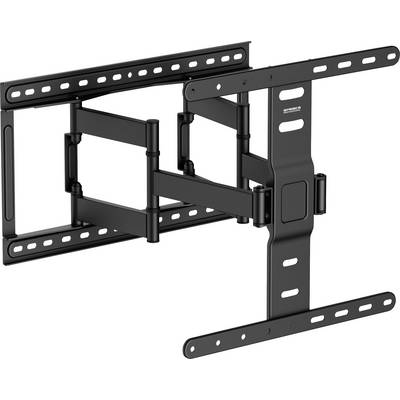 Support mural pour TV avec bras articulé rotatif, noir, en métal, adapté aux grands téléviseurs à écran plat. Idéal pour une position de visionnage flexible.