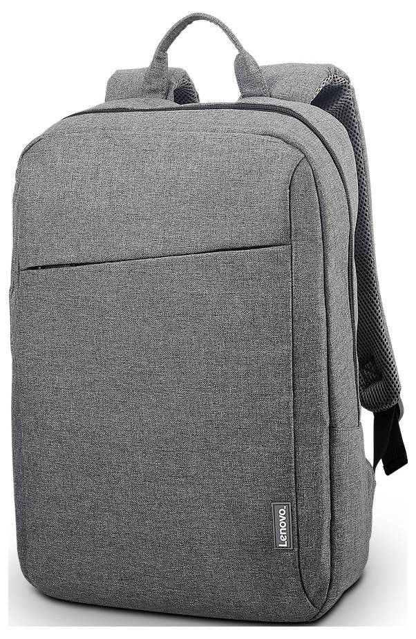 Sac à dos gris au design épuré, doté de doubles fermetures éclair et de bretelles rembourrées. Idéal pour l'école ou le travail.
