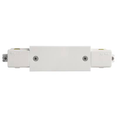 Une boîte de connexion électrique avec deux vis visibles et un couvercle blanc, destinée à l'installation de systèmes filaires.
