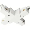 Deko Light 720028 D One Elément pour système d'éclairage sur rail haute tension Connecteur en X une pièce blanc