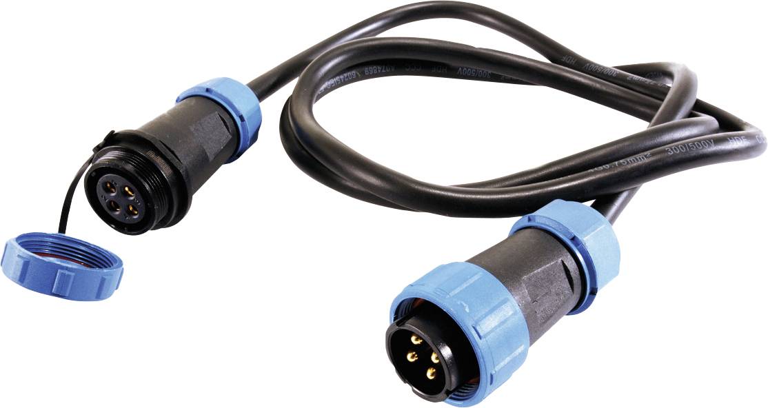 Deko Light 940047 Connecteur circulaire confectionné mâle, droit, femelle, droit Nombre total de pôles: 4 1 pc(s)