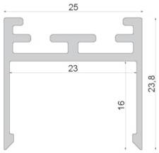 Deko Light 970850 Combo Sculptures aluminium (L x l x H) 3000 x 25 x 24 mm 1 pc(s)-1