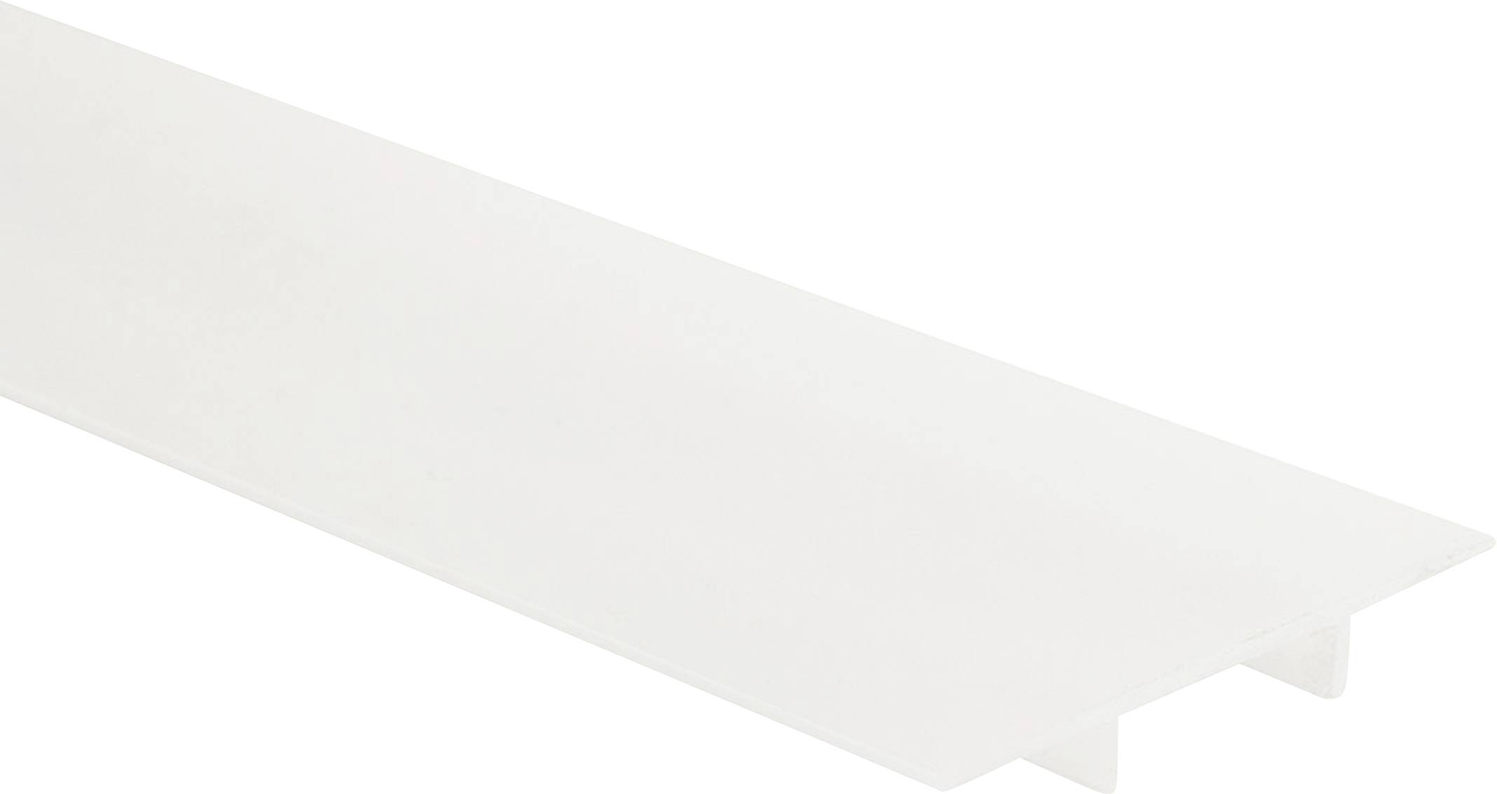 Opakes, profilé en plastique blanc en forme de T, adapté pour les couvertures ou les jonctions dans les projets de construction.