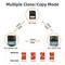 'Mode de clonage/copie triple : Clonage/copie de M.2 NVMe vers carte SD, carte SD vers M.2 SATA. Commutateur de mode de clonage : M.2 vers SATA, SD vers NVMe, SATA vers NVMe.'