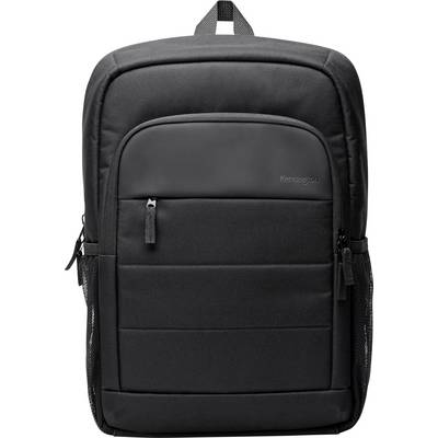 Sac à dos noir avec plusieurs compartiments et fermetures à glissière, adapté aux ordinateurs portables. Confortable pour les voyages ou l'usage quotidien.