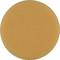 Une éponge ronde de couleur orange à texture fine, sur un fond blanc.
