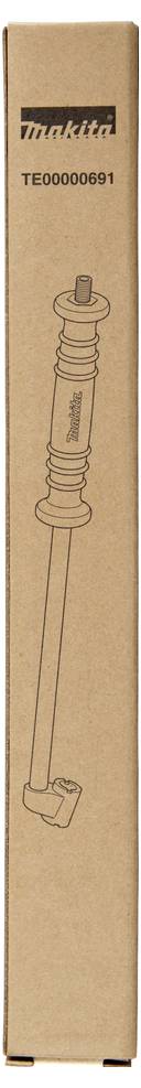 Une longue boîte en carton avec l'image de marque « Makita » et un dessin au trait d'un accessoire d'angle étiqueté « TE00000691 » sur son côté.
