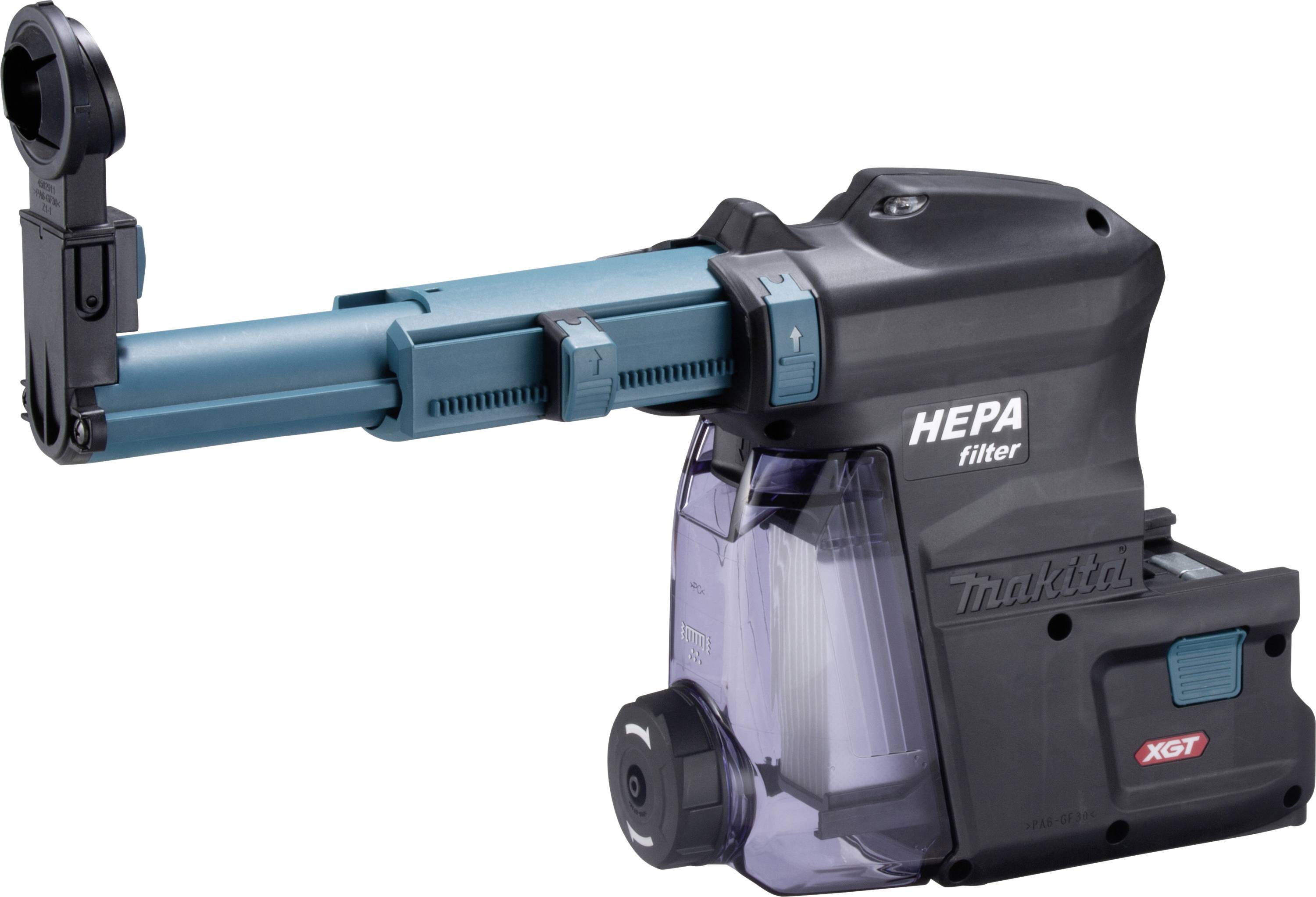 Embout d'aspirateur bleu et noir avec filtre HEPA pour outils électriques, compatible avec les appareils Makita.