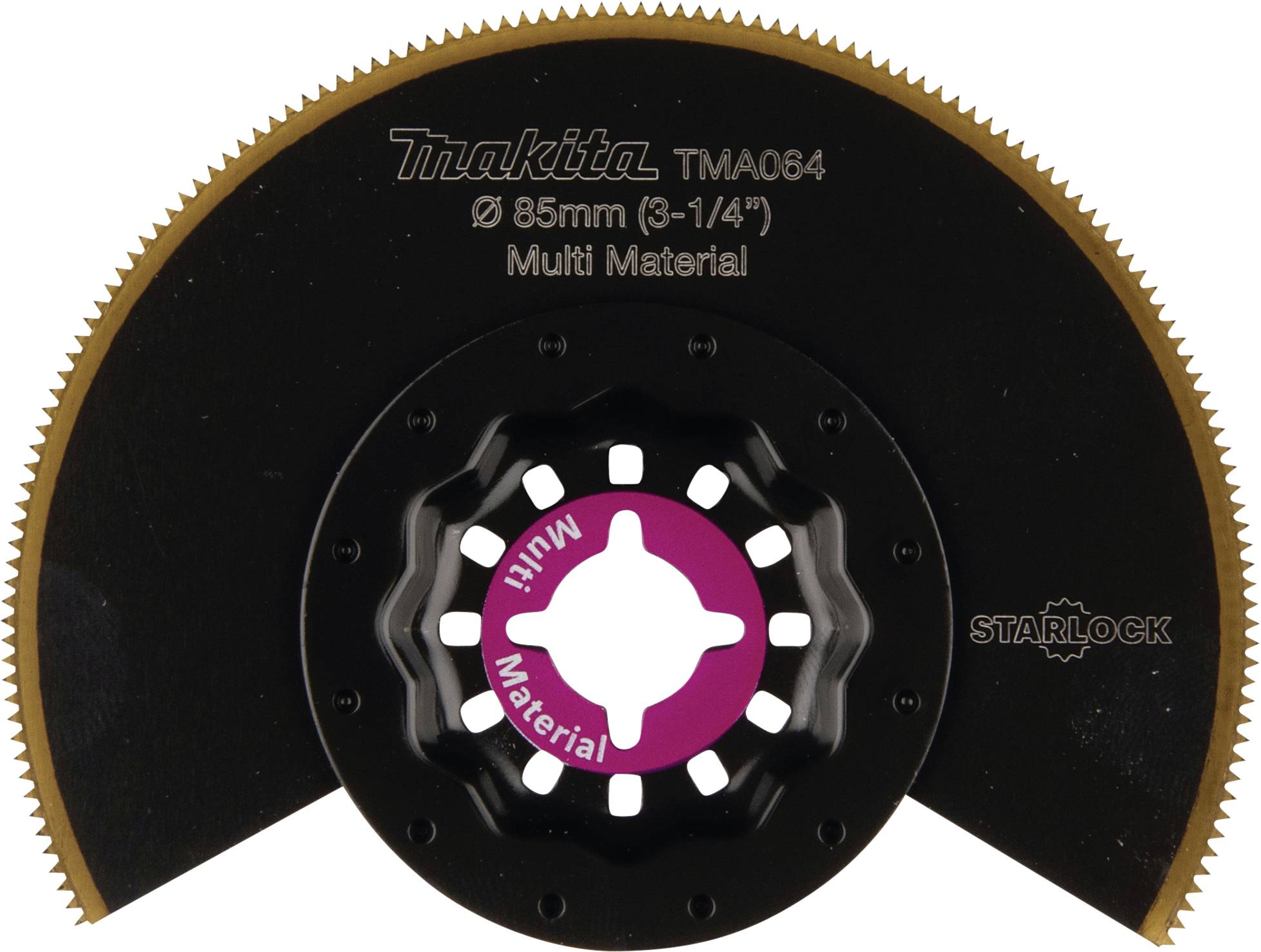 Lame de scie circulaire pour outils multifonctions, adaptée à divers matériaux, diamètre 85 mm, marque Makita, modèle TMA064.