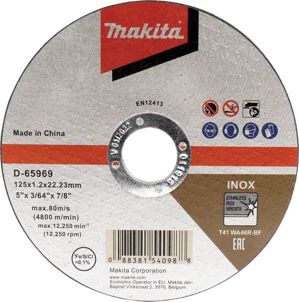 Makita  D-65969 Disque à tronçonner 125 mm 1 pc(s)