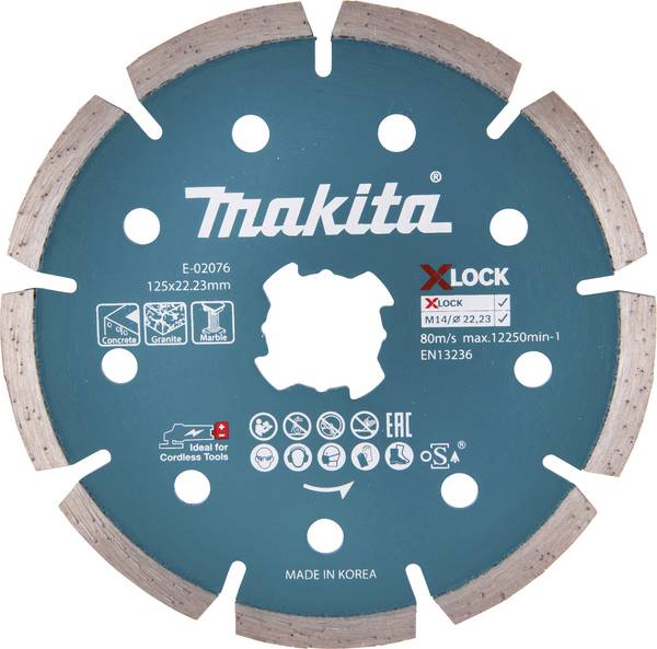 Makita E-02076 E-02076 Disque à tronçonner diamanté 125 mm 1 pc(s) Béton, Granite, Marbre