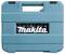 Mallette de transport Makita bleue avec poignée, affichant le logo de la marque bien en évidence sur l'avant.