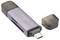 Une clé USB avec connexion USB-C, boîtier violet et capuchon de protection amovible, adaptée au stockage et au transfert de données.