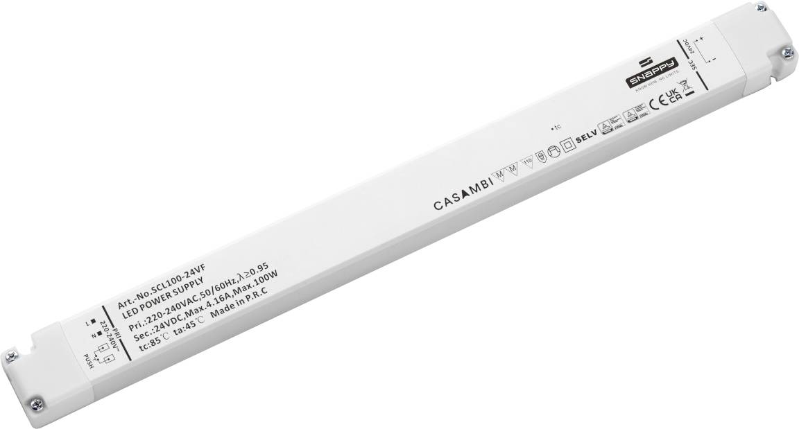 Dehner Elektronik SCL100-24VF Driver de LED, Transformateur pour LED, Variateur LED à tension constante 100 W 0 - 4.16 A