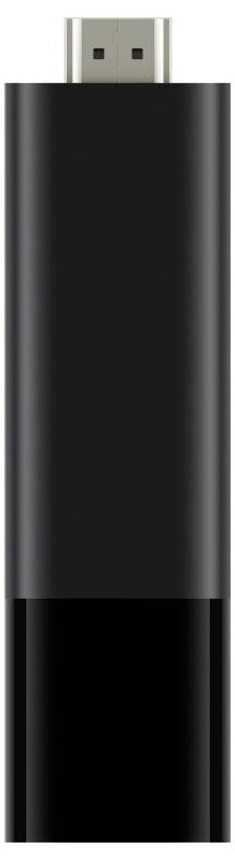 Un stick HDMI noir, typiquement utilisé pour le streaming multimédia sur un téléviseur ou un écran.