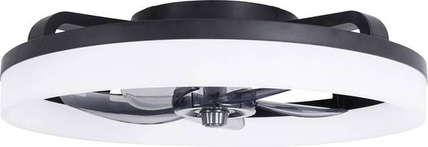 Westinghouse Ventilateur de plafond 20 W (Ø x H) 500 mm x 165 mm noir minuteur, avec télécommande, avec éclairage, pales réversibles, avec lumières d'ambiance au choix