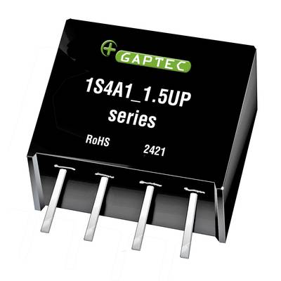 Un composant électronique noir avec le logo 'Gaptec', l'étiquetage '1S4A1_1.5UP series', 'RoHS', et '2421'. Quatre broches de connexion.