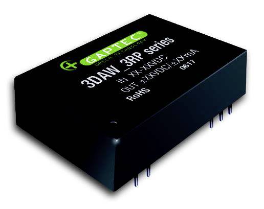 Composant électronique noir avec l'inscription « GAPTEC 3DAW-3RP series ». Plusieurs broches de connexion sur la face inférieure.
