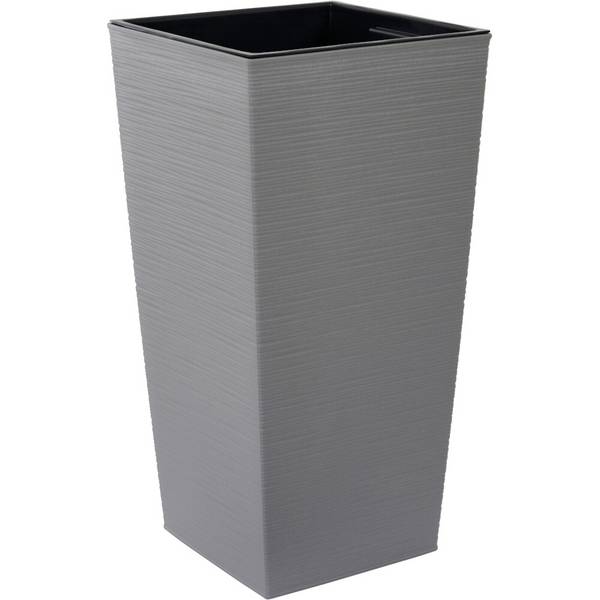 Siena Garden NIZZA GROOVE LA834-27 Bac à plantes polypropylène gris