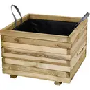 Siena Garden TAUNUS TANUSSLIM 60 Jardinière pin, molleton naturel, noir