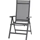Siena Garden Tesoro M29543 Chaise de jardin aluminium, plastique anthracite (mat), noir, argent