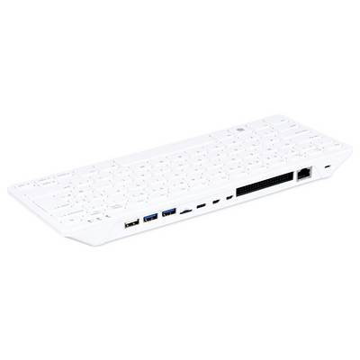 Unité de clavier blanche avec microordinateur intégré, plusieurs ports USB, HDMI ainsi que port Ethernet, adaptée à la modularité.