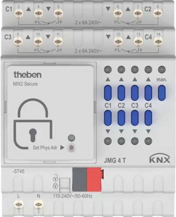 Theben KNX 4930250 Actionneur de store    JMG 4 T KNX