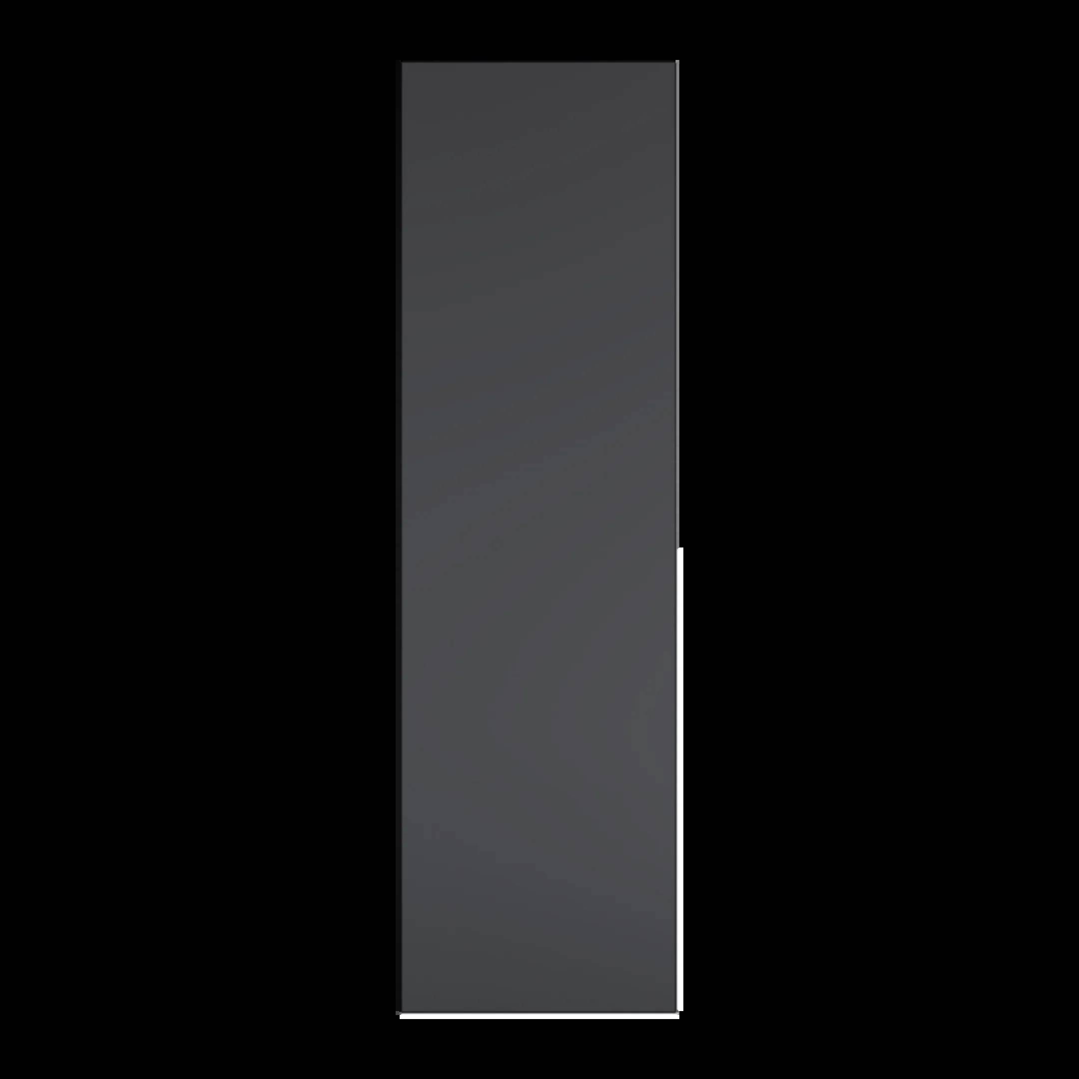 Un rectangle noir avec une bande blanche sur le côté.