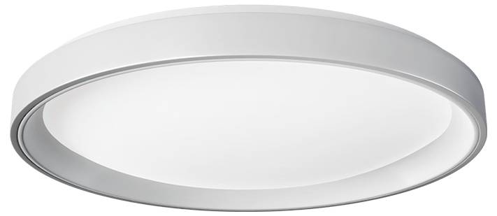 Plafonnier rond avec boîtier blanc et finition mate. Idéal pour les espaces intérieurs modernes pour un éclairage uniforme.