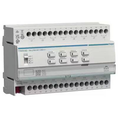 Un dispositif électrique d'installation équipé de plusieurs interrupteurs et bornes de connexion. Des marquages et des symboles sont visibles pour l'identification.