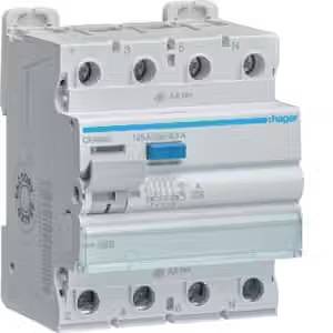 Hager CFA690 CFA690 Interrupteur différentiel à courant résiduel A 4 pôles 125 A 0.3 A 400 V