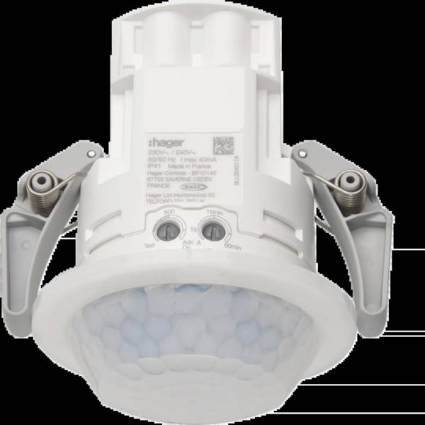 Hager EED503 encastré Détecteur de mouvement pour plafond 360 °