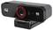Webcam noire avec résolution Full-HD 1080p et microphone intégré, adaptée aux visioconférences et à la communication en ligne.