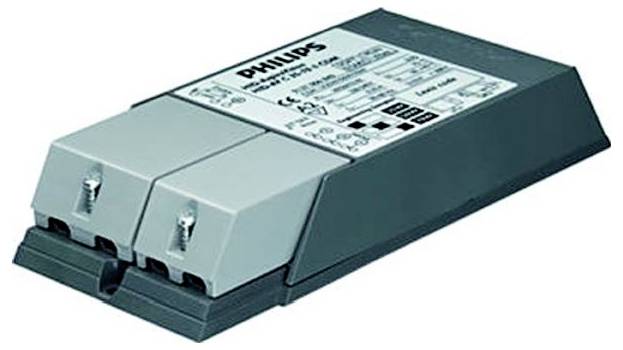 Ballast électronique de Philips avec spécifications techniques et marquages de sécurité sur le dessus.