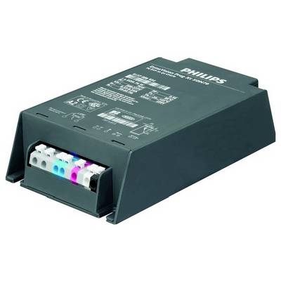 Un appareil électronique noir avec plusieurs ports. Des informations techniques et le nom de la marque sont imprimés sur sa surface supérieure.