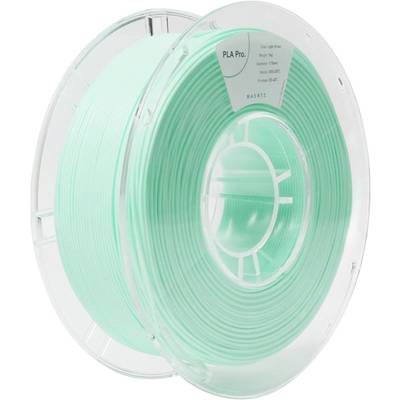 Un rouleau de matériau d'impression 3D PLA Pro vert clair, adapté à l'utilisation dans des imprimantes 3D pour la fabrication d'objets.