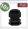 Quadrios 24CA384 Presse-étoupe PG21 Polyamide noir 10 pc(s)