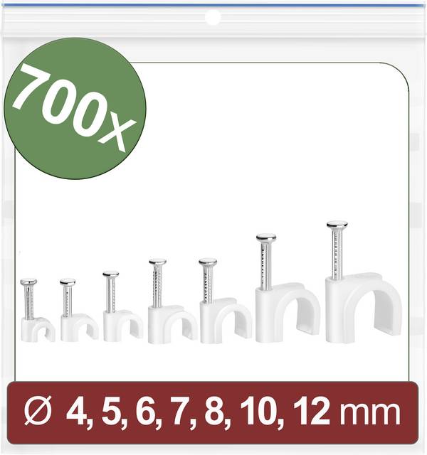 Quadrios 24CA427 Cavalier  24CA427 Plage de Ø du faisceau 2 à 12 mm   blanc 700 pc(s)