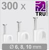 TRU COMPONENTS T24CA126 Cavalier TC-13448456 Plage de Ø du faisceau 3 à 10 mm blanc 300 pc(s)