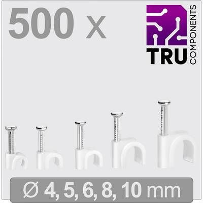 'TRU COMPONENTS' Serre-câbles, lot de 500 pièces, diamètres Ø 4, 5, 6, 8, 10 mm, logo en haut à droite.
