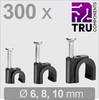 TRU COMPONENTS T24CA130 Cavalier TC-13448472 Plage de Ø du faisceau 3 à 10 mm noir 300 pc(s)